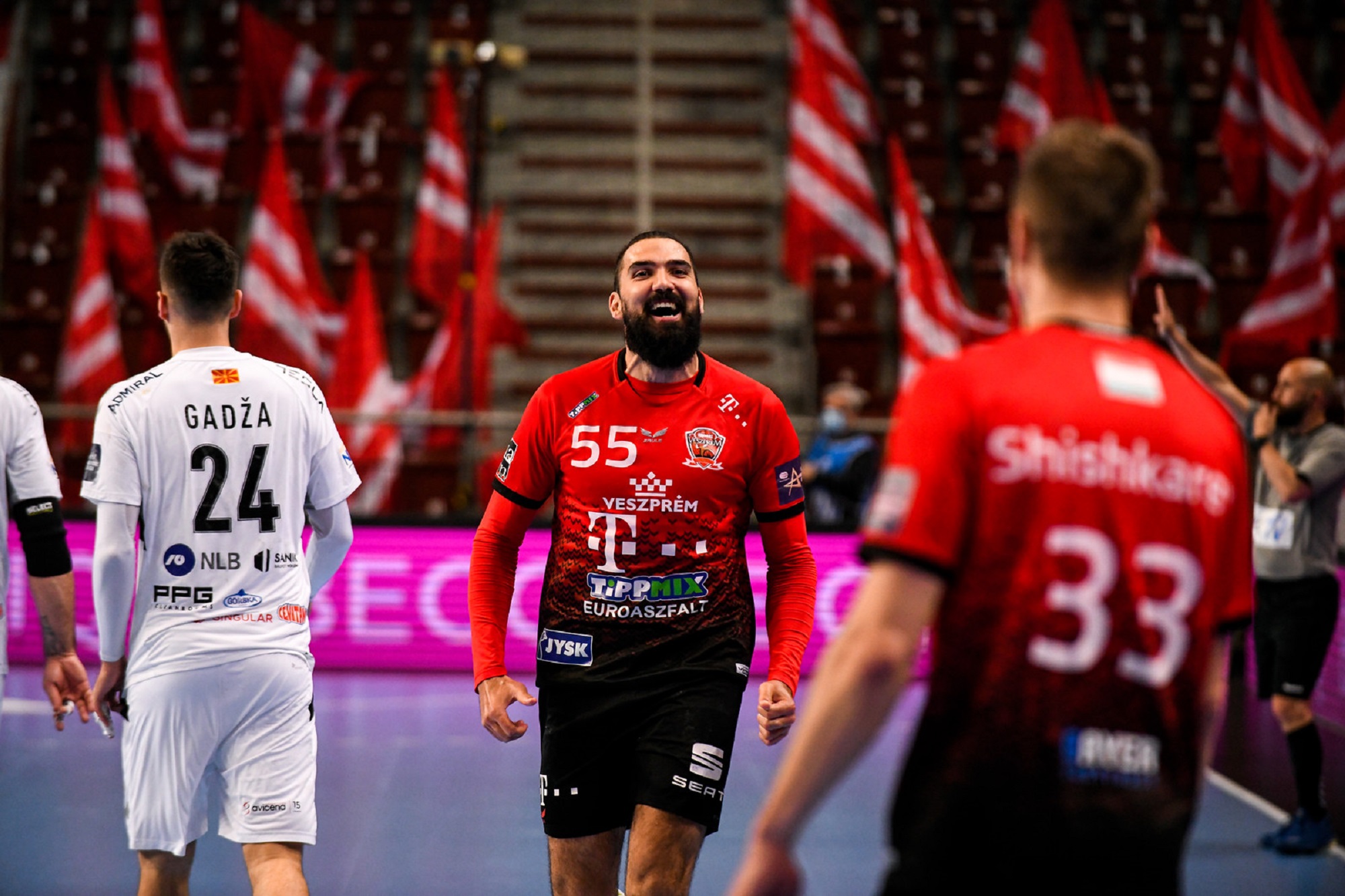 Coverage of the EHF Champions League Men play-offs, second leg